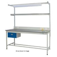 ESD Square Tube Workbench Kit - Lamstat Top 20mm thick 840x1500x750mm