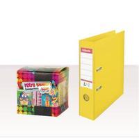 esselte a4 pvc lever arch file 75mm yellow with foc sweets es810767