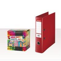 esselte a4 pvc lever arch file 75mm red with foc sweets es810768