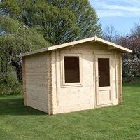 escape log cabin with single glazing by mercia 34mm