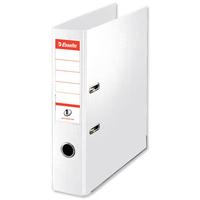 esselte lever arch file pvc a4 75mm white 48060