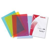 Esselte (A4) Copy-safe Folder Plastic Cut Flush Yellow (1 x Pack of 100)
