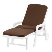 Essentials Shaped Cushion Pad for Resol Palamos Folding Sun Lounger in Brown