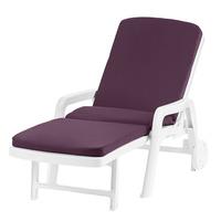 Essentials Shaped Cushion Pad for Resol Palamos Folding Sun Lounger in Purple