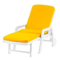 Essentials Shaped Cushion Pad for Resol Palamos Folding Sun Lounger in Yellow