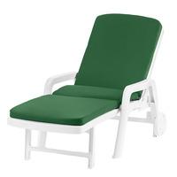 Essentials Shaped Cushion Pad for Resol Palamos Folding Sun Lounger in Green