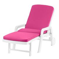 Essentials Shaped Cushion Pad for Resol Palamos Folding Sun Lounger in Pink
