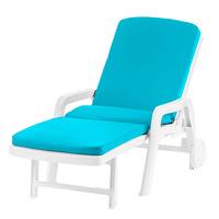 Essentials Shaped Cushion Pad for Resol Palamos Folding Sun Lounger in Turquoise