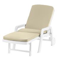 Essentials Shaped Cushion Pad for Resol Palamos Folding Sun Lounger in Stone