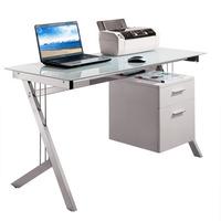 Essentials Pedestal Computer Desk with 2 Drawers Black