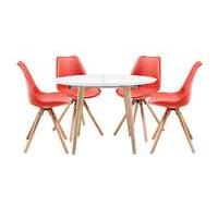 Espen Extending Round Table and 4 Dining Chairs