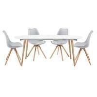 Espen Extending Oval Table 120/200cm and 4 Dining Chairs