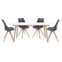 Espen Extending Oval Table 140/220cm and 4 Dining Chairs