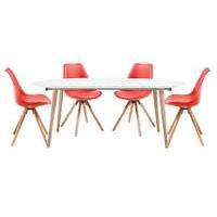 Espen Extending Oval Table 140/220cm and 4 Dining Chairs