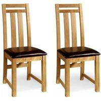 essentials oak neveda dining chair pair