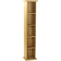 Essentials Oak DVD Tower - Single