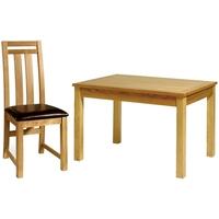 Essentials Oak Dining Set - Extending with Drawer with 6 Neveda Chairs