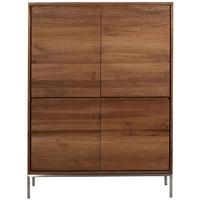 essential teak 4 door storage cupboard