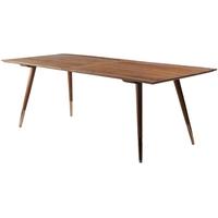 Essence Solid Elm Rectangular Dining Table with Copper Cap Legs