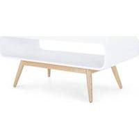 Esme Compact Coffee Table, White and Ash
