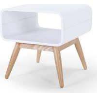 Esme Side Table, Ash and White