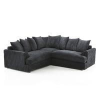 essentials jasper corner sofa black