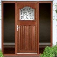 estate crown exterior hardwood door with lead caming double glazing an ...