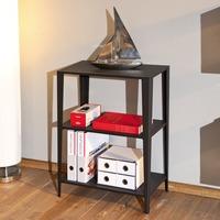 esmeralda office black metal shelf unit