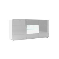 Estonia Sideboard Wide In Lacquered White With 3 Doors And LED