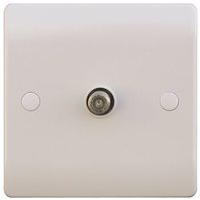 esr sline white 1 gang satellite tv outlet single wall plate