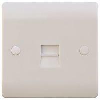 ESR Sline 1G White Telephone Extension Socket Flush Wall Switch