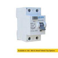 ESR RCCB RCD 2 Pole Domestic Consumer Unit Circuit Breaker