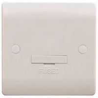 ESR Sline 13A White Connection Unit Fused Electric Wall Plate