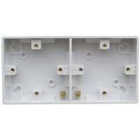 ESR 2 Gang Dual 25mm Twin Surface Pattress Box With Earth Terminals
