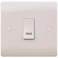 ESR Sline 10A White Press Access 230V Electric Wall Plate Switch