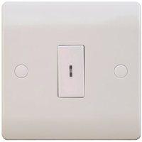 ESR Sline 10A White 1G Double Pole Electric Fish Key Operated Wall Plate Switch