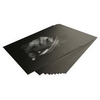 Essdee Scraperfoil Black coated Silverfoil: 508x457mm pack of 10 sheets