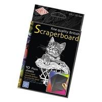 Essdee Scraperboard Black coated White: 152x101mm pack of 10 sheets