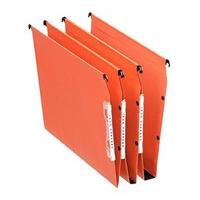 Esselte Orgarex Lateral File Kraft 220 gsm Square-Base 50 mm Capacity W 330 mm - Orange, Pack of 25