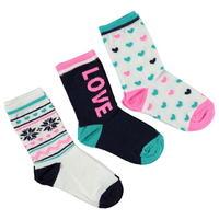 Essentials Designed Socks Pack of 3 Child Girls
