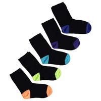 Essentials Heel and Toe Socks Pack of 5 Child Boys