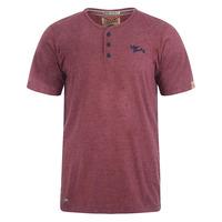 essential henley t shirt in bordeaux marl tokyo laundry