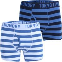 Esterbrooke (2 Pack) Striped Boxer Shorts Set in Blue / White  Tokyo Laundry