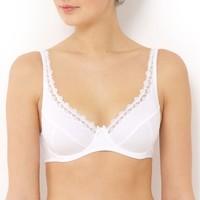 Essentiels Underwired Cotton and Lace Bra