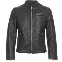 esprit blideto mens leather jacket in black