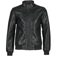 esprit camalero mens leather jacket in black