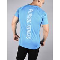 Essential BreathEasy Mens Fitted Gym T-Shirt / Blue.White : Large