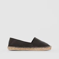 Espadrille-Style Leather Mules