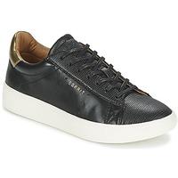 esprit lizette lace up womens shoes trainers in black