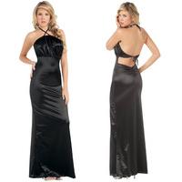 Espiral 4086 Black Long Halter Dress